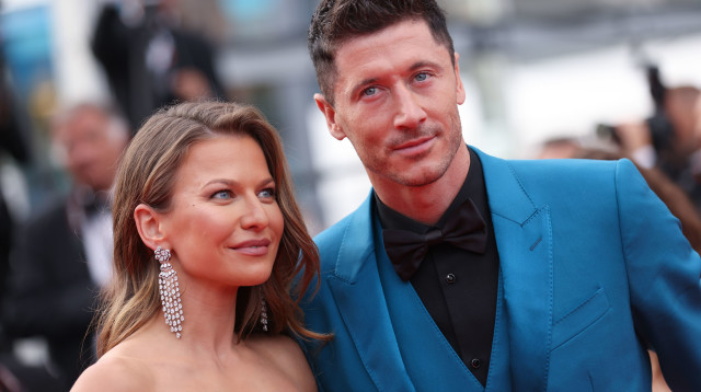 רוברט לבנדובסקי ואשתו אנה (צילום: Vittorio Zunino Celotto/Getty Images)