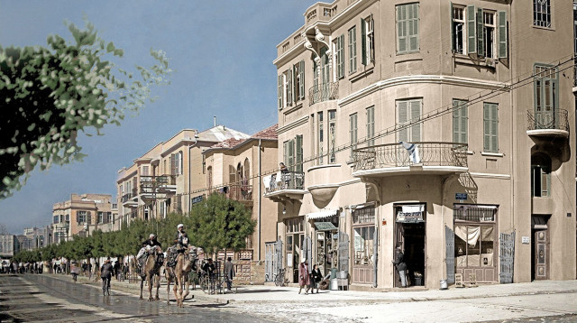 תל אביב - רחוב אלנבי פינת רחוב בלפור  (צילום: ארכיון הצילומים של קק"ל)