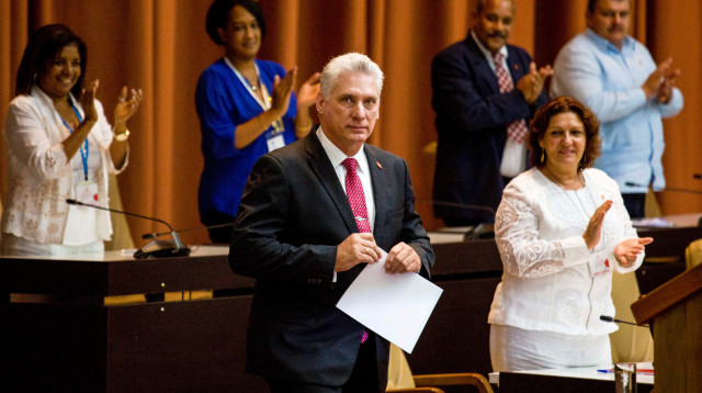 מיגל דיאס-קאנל (צילום:  Irene Perez/Courtesy of Cubadebate/Handout via Reuters)