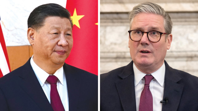 קיר סטארמר, שי ג'ינפינג (צילום: רויטרס)