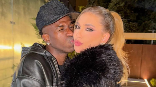 ויניסיוס ג'וניור ובת זוגו וירג'יניה פונסקה (צילום: מסך, אינסטגרם)