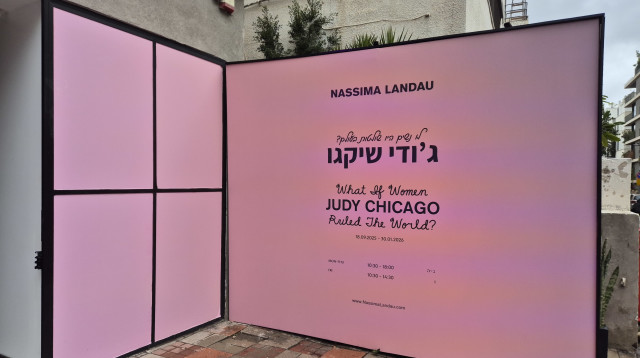 "תערוכה בלי תערוכה": ג'ודי שיקגו במוזיאון תל אביב (צילום: שרון לוקסנבורג)