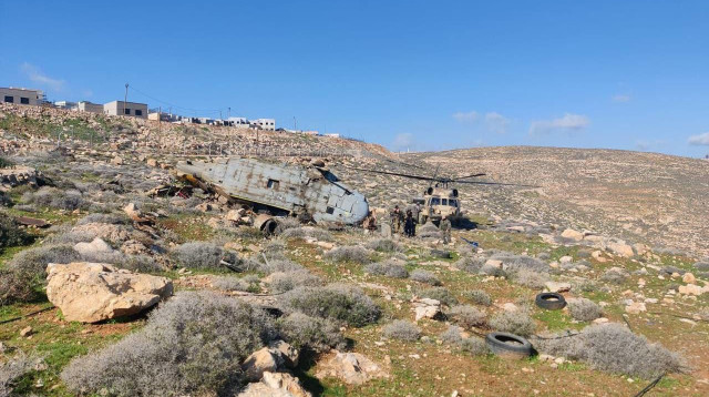 חלקי המסוק שהתרסק (צילום: רשתות חברתיות,רשתות ערביות, שימוש לפי סעיף 27 א')