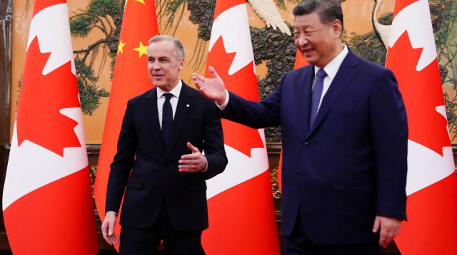 נשיא סיןף שי ג'ינגפינג, נשיא קנדה, מארק קרני (צילום: רויטרס)