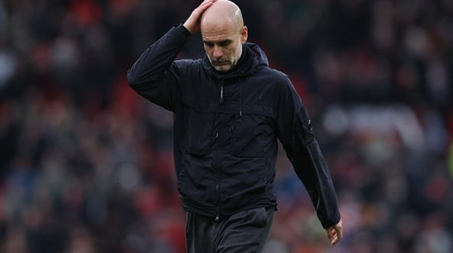 פפ גווארדיולה יוצא מאוכזב מהדרבי של מנצ'סטר (צילום: James Gill - Danehouse)