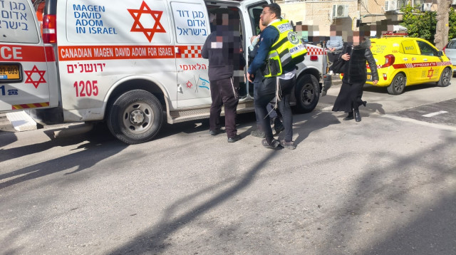 זירת האירוע ברוממה בירושלים (צילום: תיעוד מבצעי מד"א)