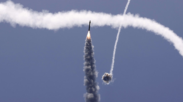 שיגור כיפת ברזל (צילום:  JACK GUEZ/AFP via Getty Images)