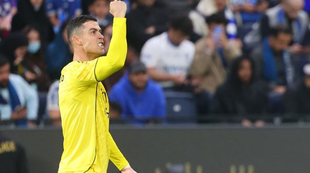 כריסטיאנו רונאלדו במדי אל נאסר (צילום: FAYEZ NURELDINE)