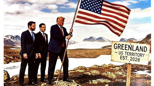 הציוץ של טראמפ על גרינלנד (צילום: צילום מסך רשתות חברתיות)