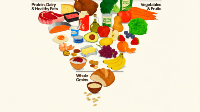 פירמידת המזון החדשה (צילום: CNN)