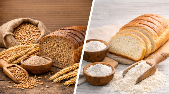קמח מלא וקמח לבן (צילום: AI)