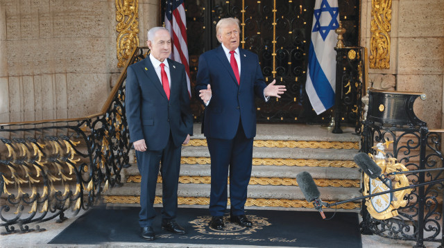 טראמפ ונתניהו במאר א לאגו (צילום: רויטרס)