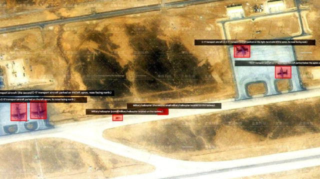 צילום אווירי של הגעת הכוחות האמריקאים (צילום: צילום מסך רשת X)