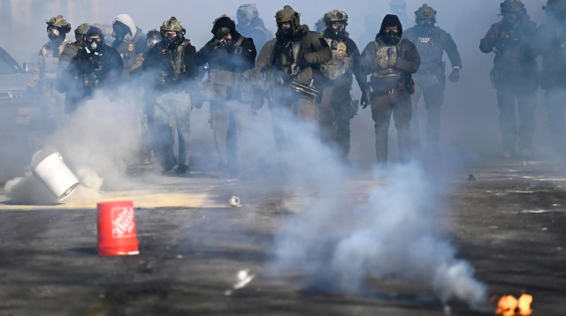מהומות במיניאפוליס: שוטרים פדרליים בהפגנות (צילום: GettyImages)