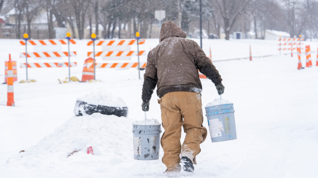 סופה משמעותית בארה"ב, שלג (צילום: רויטרס)