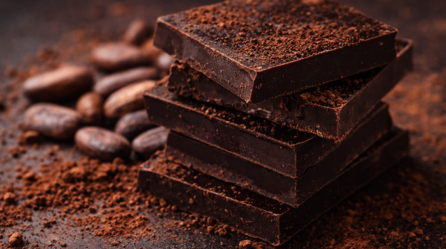 שוקולד מריר עם קקאו טחון (צילום: AI)