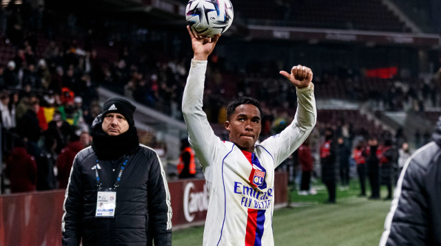 אנדריק שחקן ליון חוגג שלושער (צילום: GettyImages, Eurasia Sport Images)