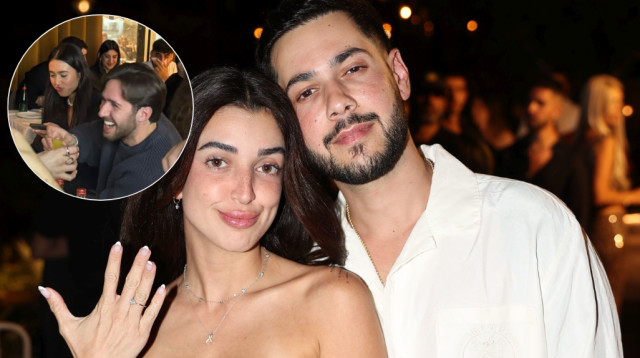 מסיבת האירוסין של אלי-ה כהן וזיו עבוד (צילום: מרכזי: אור גפן, עיגול: פרטי)