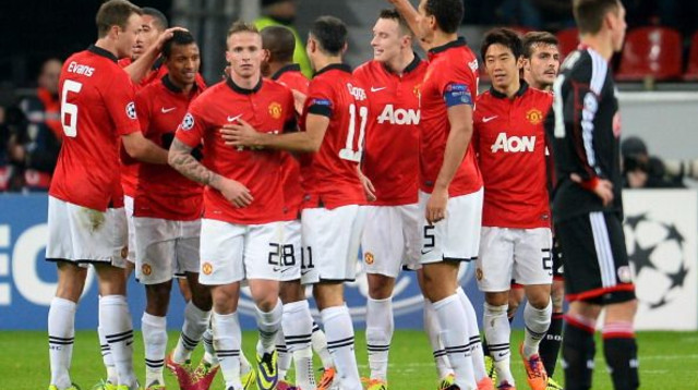 שחקני מנצ'סטר יונייטד חוגגים. 2013 (צילום: GettyImages)