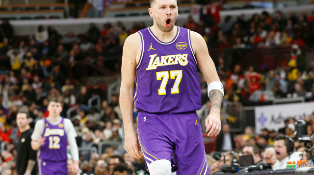 שחקן לוס אנג'לס לייקרס, לוקה דונצ'יץ' (צילום: רויטרס)