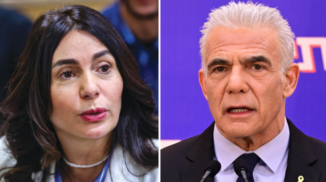 מירי רגב ויאיר לפיד (צילום: אבשלום ששוני, חיים גולדברג פלאש 90)