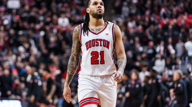 עמנואל שארפ במדי מכללת יוסטון (צילום: GettyImages, John E. Moore III)