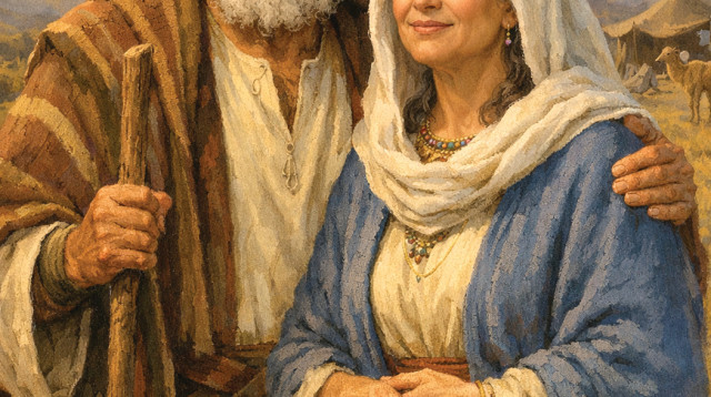 אברהם ושרה (צילום: AI)