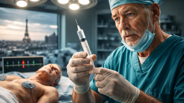 כירורג מנתח בפריז (צילום: AI)