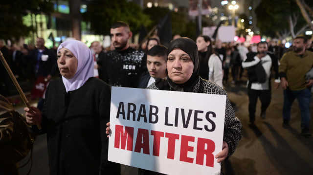 עצרת למען מיגור האלימות בחברה הערבית (צילום: אבשלום ששוני)