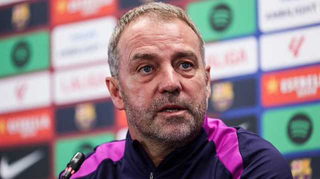 האנזי פליק מאמן ברצלונה (צילום: Gettyimages)