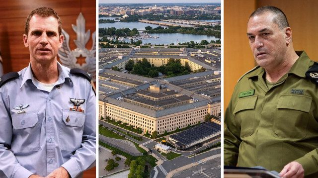 רא"ל אייל אייל זמיר, עומר טישלר, בניין הפנטגון (צילום: דובר צה"ל,wikipedia)