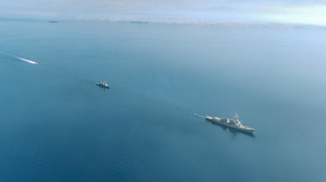 תרגיל של חיל הים עם הצי האמריקאי (צילום: דובר צה"ל)