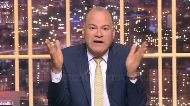העיתונאי המצרי נשאת א-דיהי במונולוג נגד ישראל (צילום: צילום מסך)