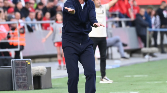 רוני לוי מאמן מכבי נתניה (צילום: ברני ארדוב)