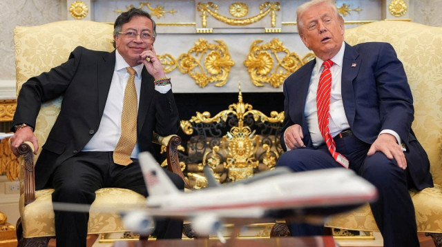 דונלד טראמפ וגוסטבו פטרו בבית הלבן (צילום: רויטרס)