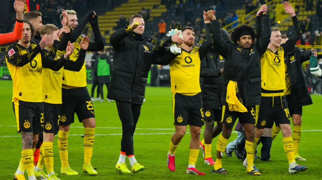 שחקני בורוסיה דורטמונד חוגגים (צילום: GettyImages, Pau Barrena)