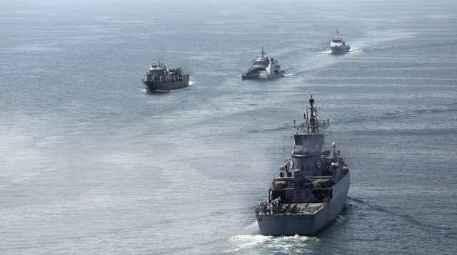 תרגיל ימי צבאי: איראן רוסיה סין במיצרי הורמוז  (צילום: רויטרס)