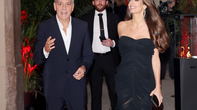 אמל וגורג קלוני (צילום: Jacopo Raule/Getty Images)