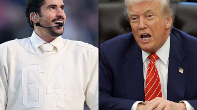 דונאלד טראמפ ובאד באני (צילום: gettyimages)