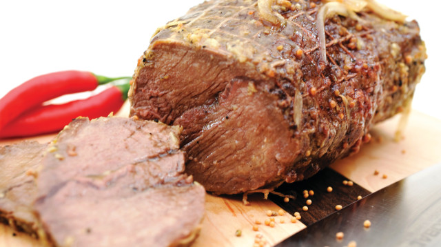 גלילת בשר עם חרדל ודבש (צילום: פסקל פרץ-רובין)