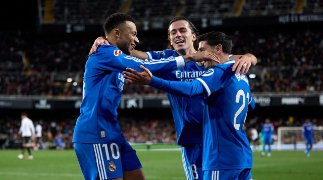 שחקני ריאל מדריד חוגגים (צילום: GettyImages, Quality Sport Images)