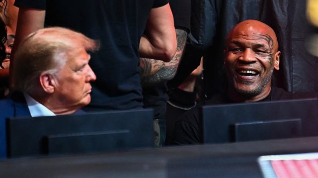 מייק טייסון ודונלד טראמפ (צילום: CHANDAN KHANNA)