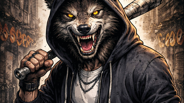 אדם זאב (צילום: בינה מלאכותית)