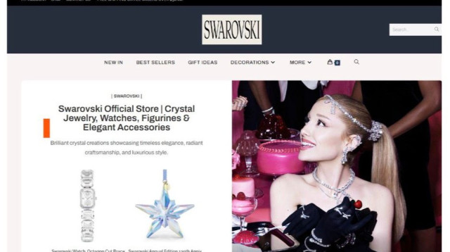 אתר המתחזה לאתר סברובסקי (צילום: באדיבות ברנדשילד)