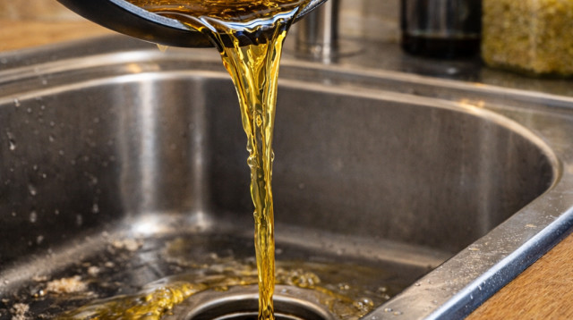 שמן נשפך לכיור (צילום: AI)