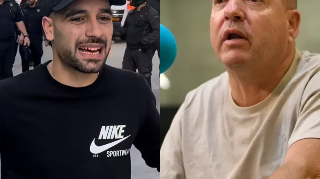 אייל ברקוביץ' ומרדכי דוד (צילום: ראובן קסטרו וצילום מסך)