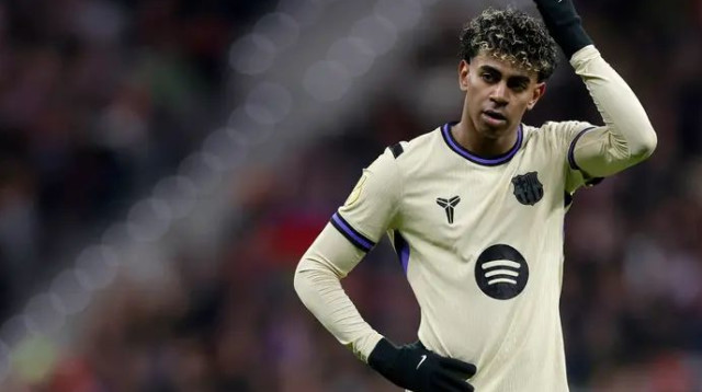 ברצלונה לא מאמינה. לאמין ימאל מאוכזב (צילום: אימג'בנק  GettyImages, Maria Gracia Jimenez/Soccra)