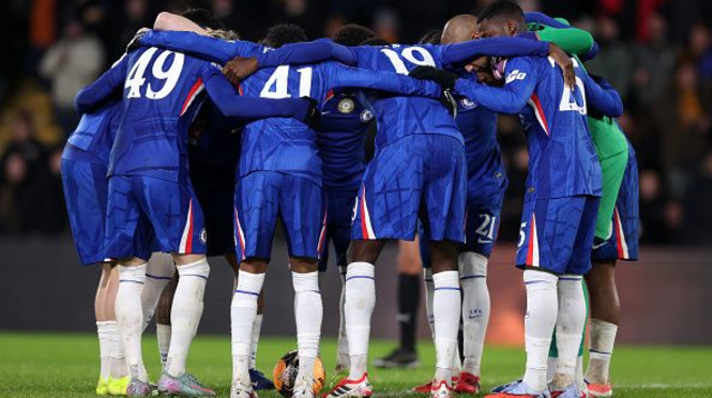 שחקני צ'לסי במשחק מול האל סיטי (צילום: Getty images)