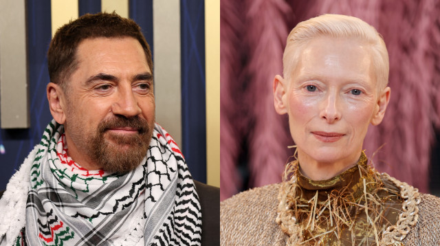 טילדה סווינטון, חאווייר ברדם (צילום: gettyimages)