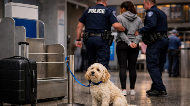 מעצר בגלל כלב (צילום: AI)